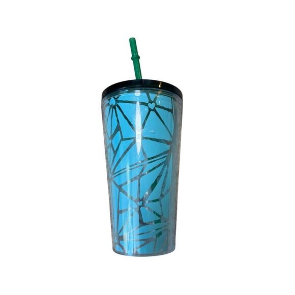 Starbucks Mermaid Logo 16 oz Cold Cup 2021; Light Blue Irridecent - Picture 3 of 8